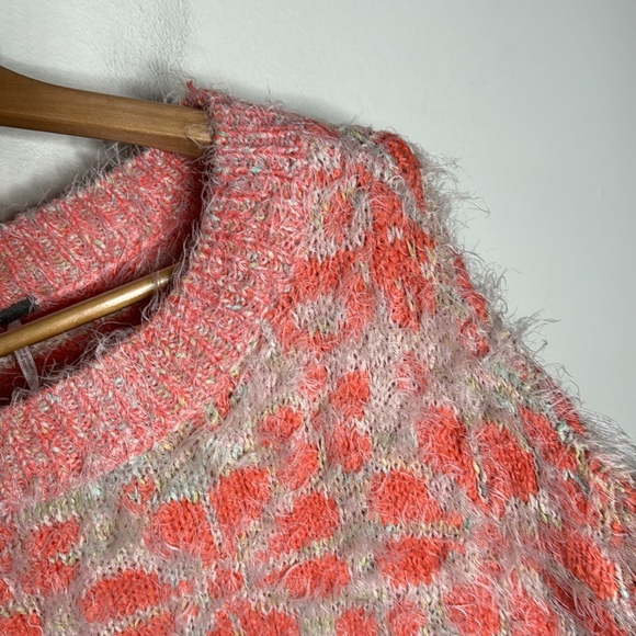 Free People  Phoebe Strawberry Cream plush eyelash pullover sweater size S - Picture 6 of 12